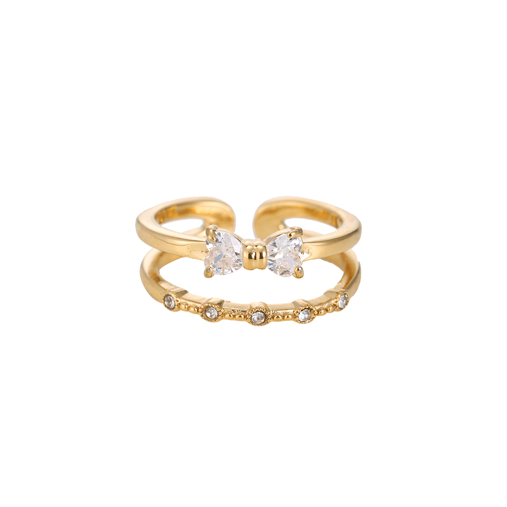 Schleife Diamond Edelstahl Ring