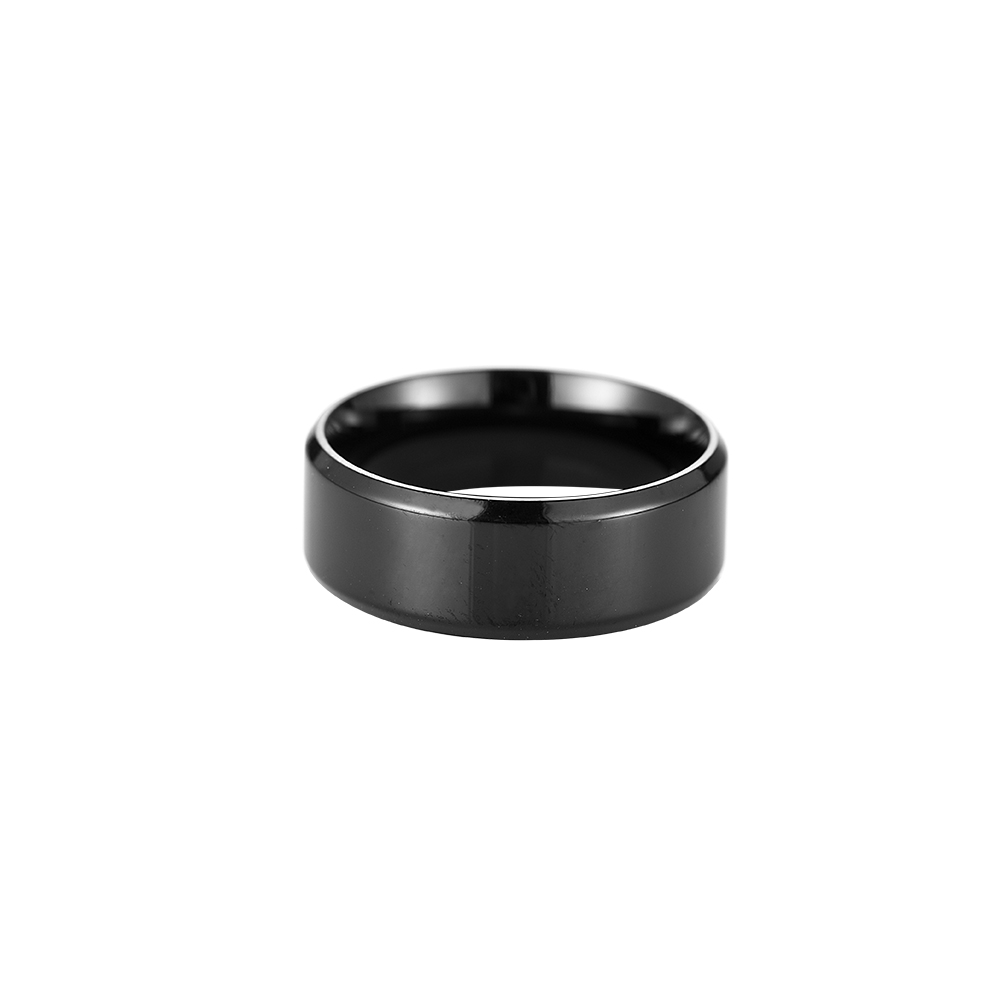 Solid Black Stainless Steel Ring