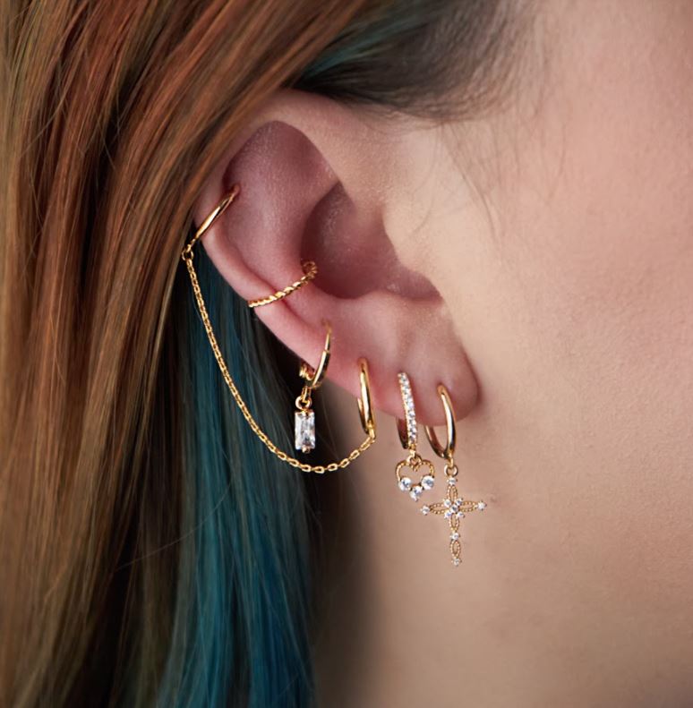 Gold-plated Earring Set No.9