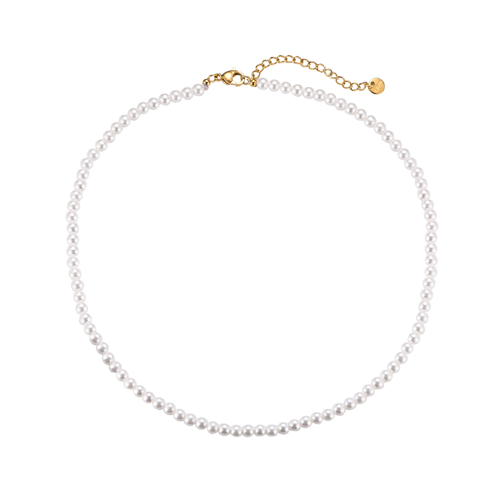 4mm Perfect Pearl Stainless Steel Necklace