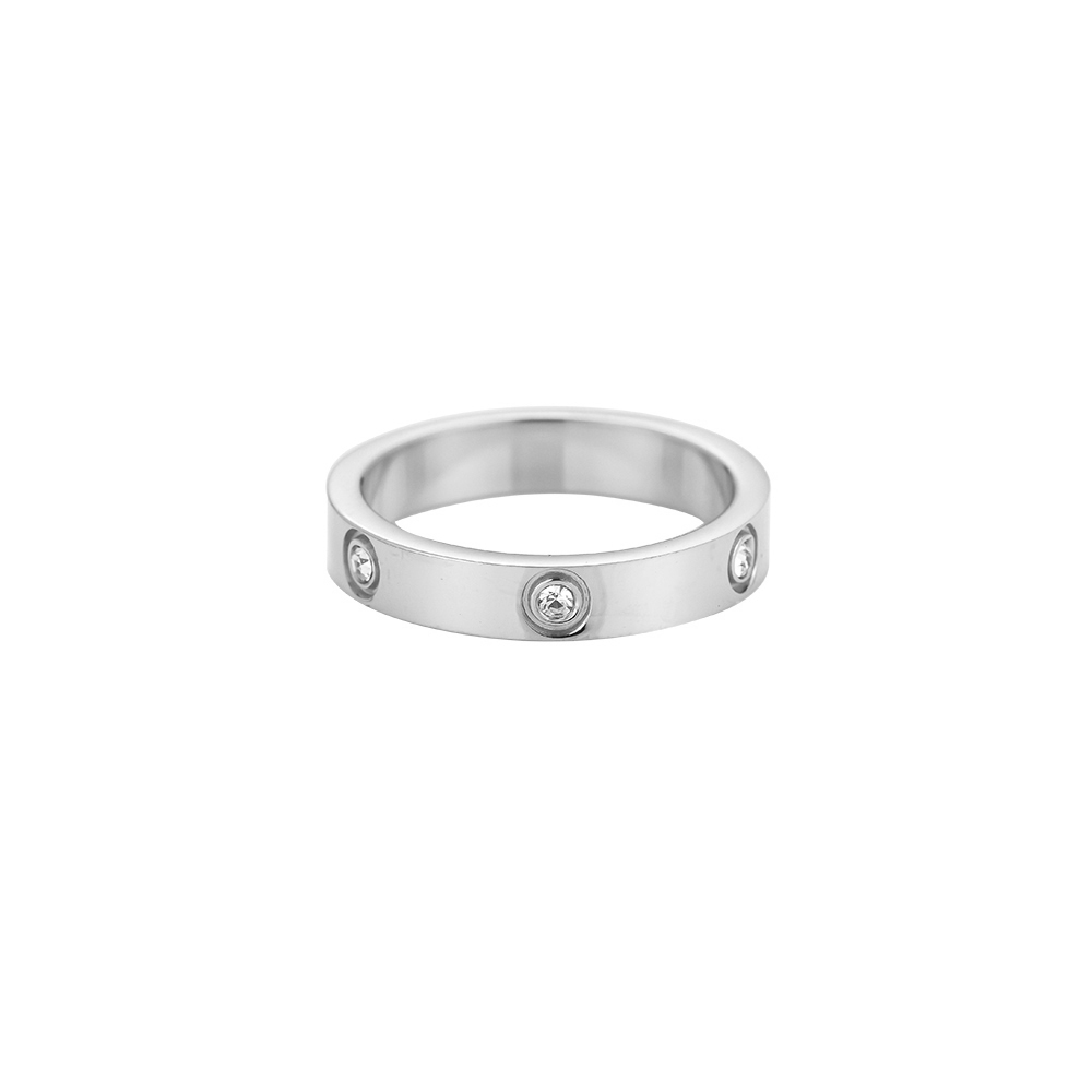 Diamond Spread Stainless Steel Ring