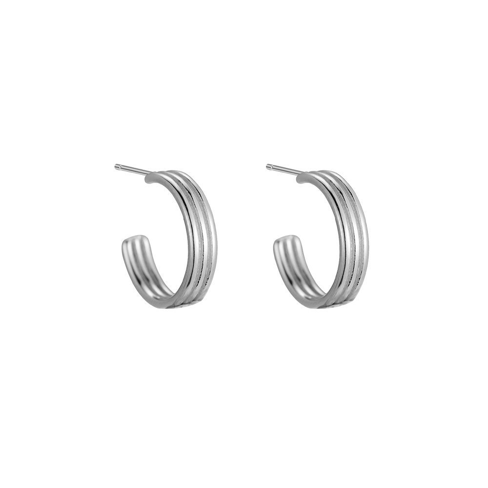Shiny Tire Stainless Steel Earrings