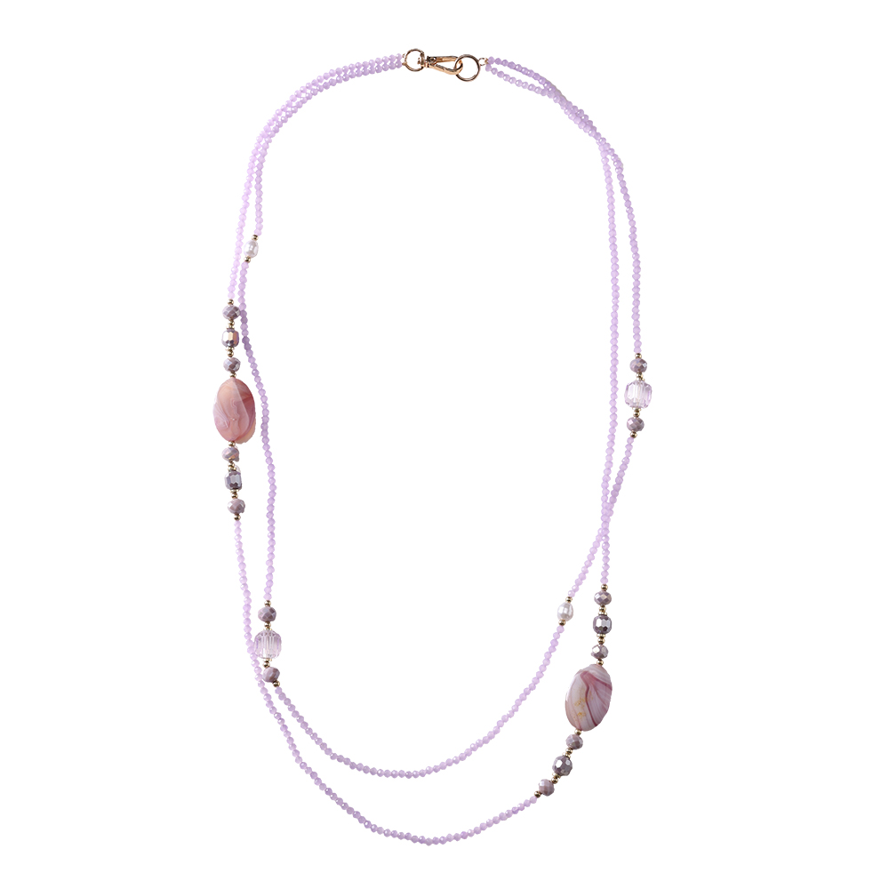 2*51cm Plates Beads Necklace