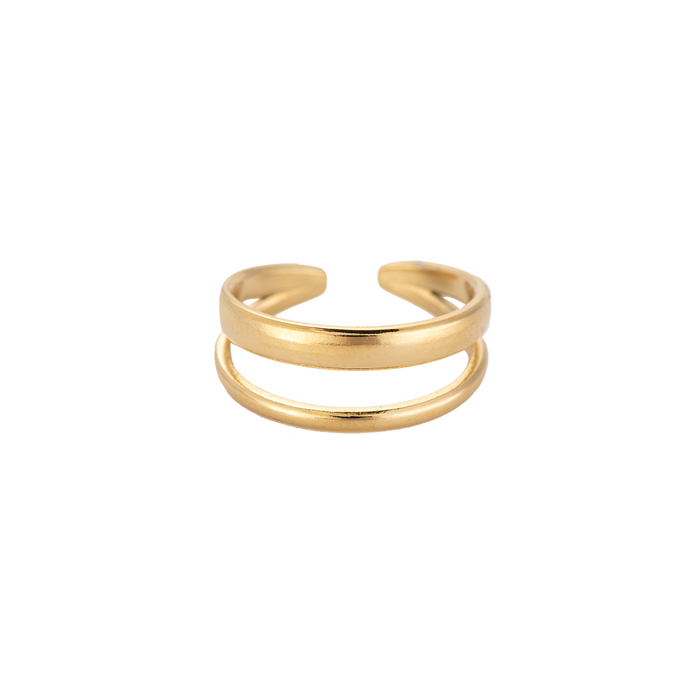 Simple Two Layered Edelstahl Ring