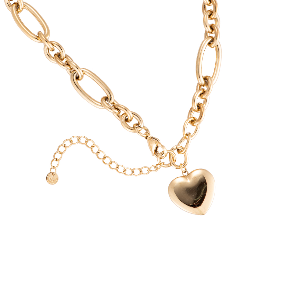 Big Heart Chain Stainless Steel Necklace