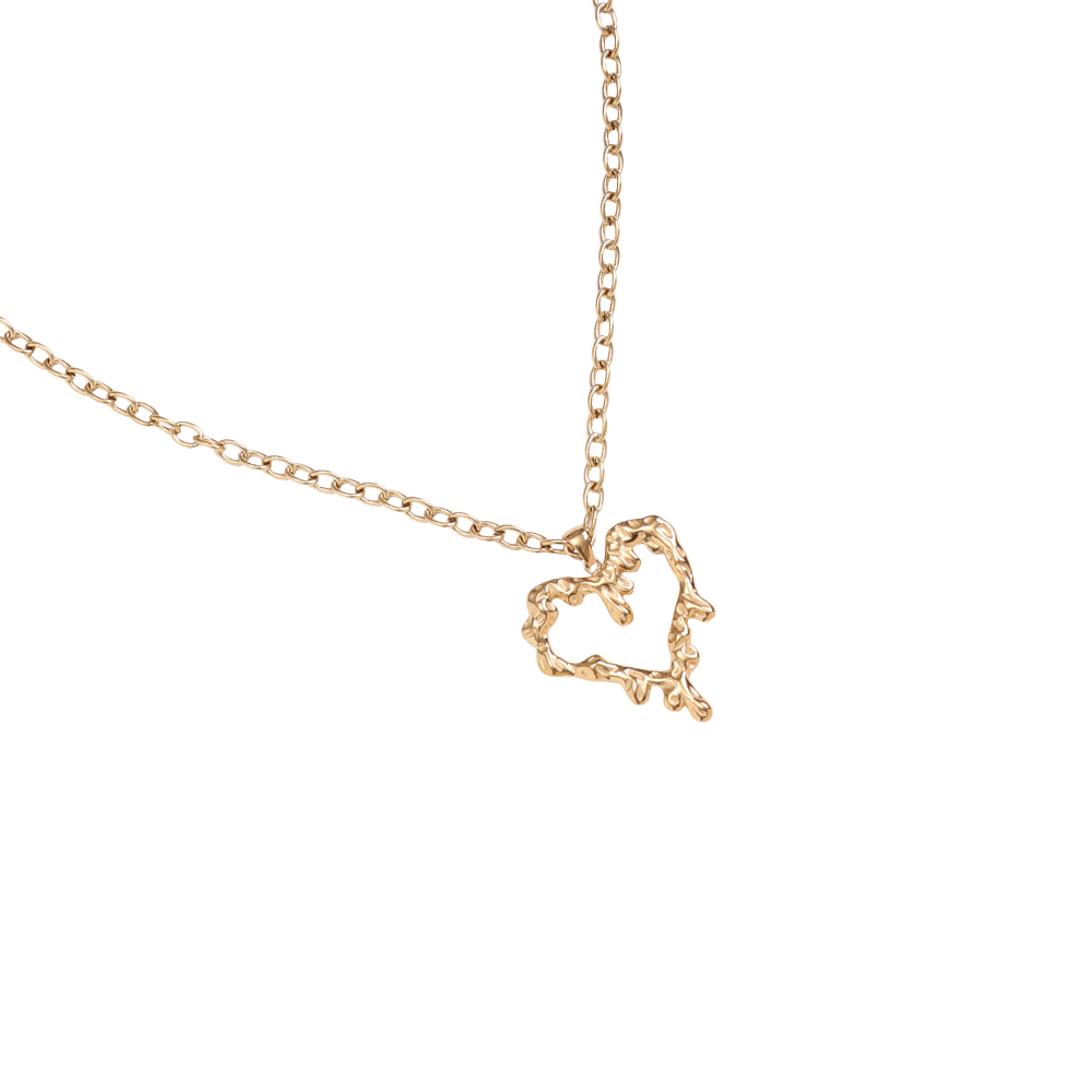 Melting Up Heart Stainless Steel Necklace