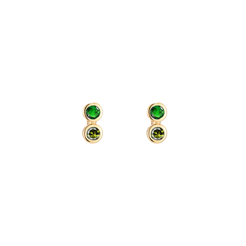 Flashing Lights Gold Plated Earrings
