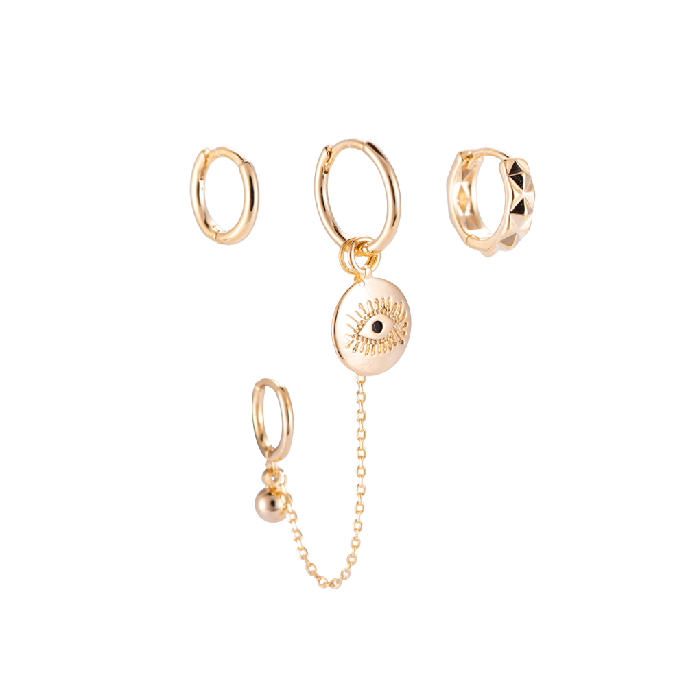 Gold-plated Earring Set No.14