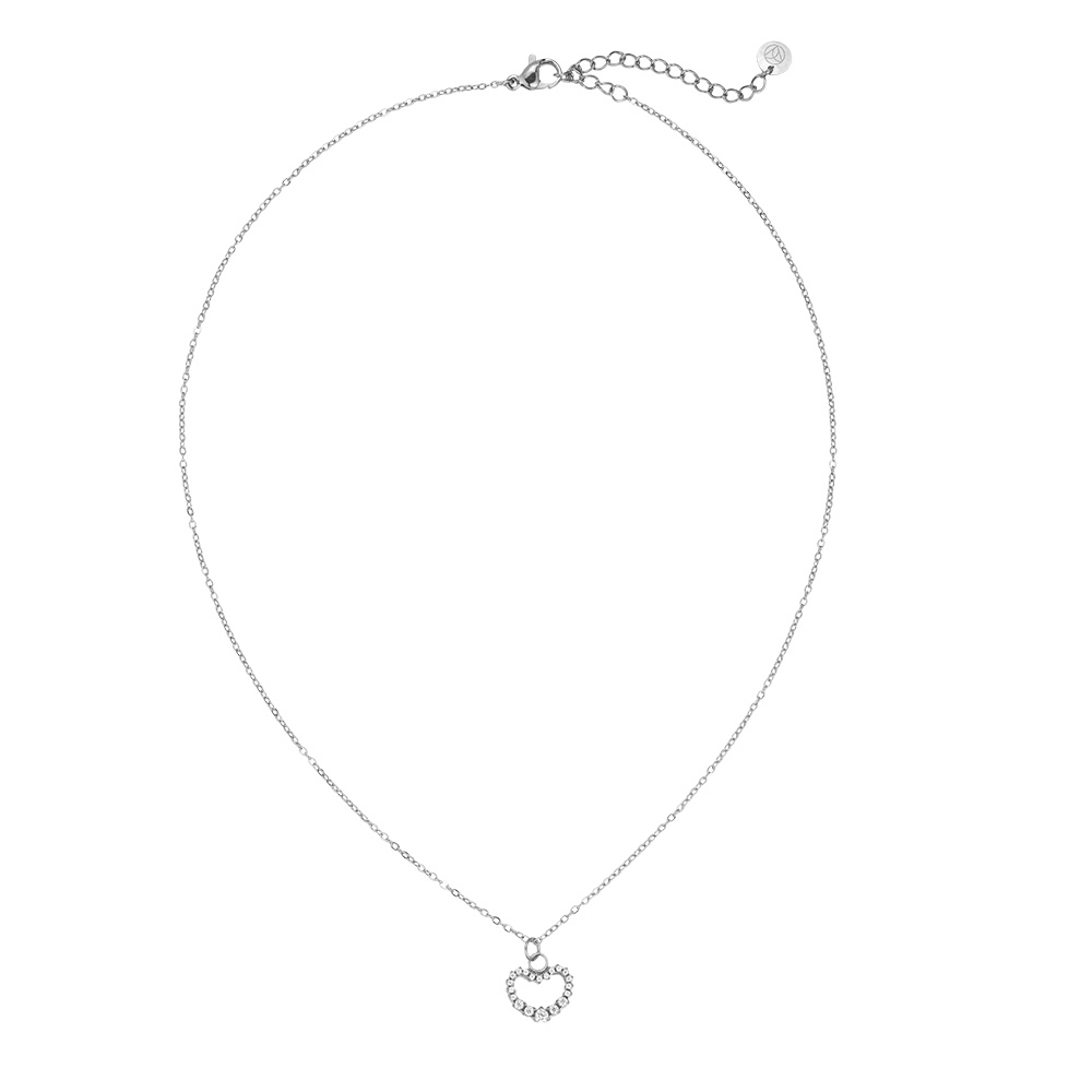 Glänzendes Herz Stainless Steel Necklace