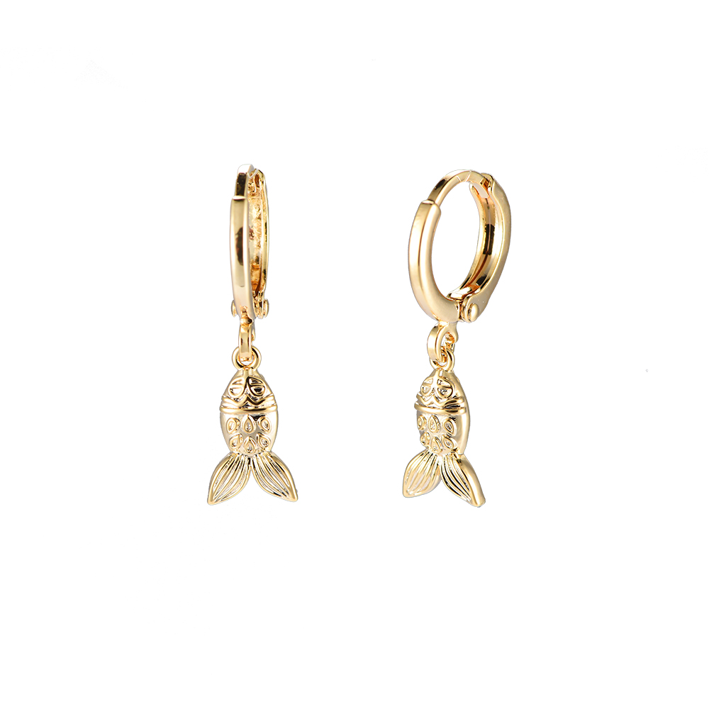 Goldie Fish Plated Earring