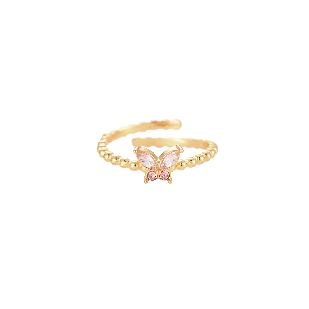 Butterfly Icon Edelstahl Ring