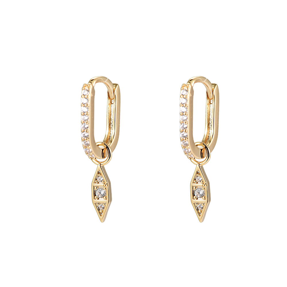 Icy Romance Hoop Gold Plated Earring