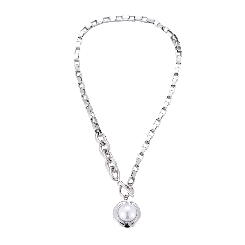 Big Pearl Stainless steel Necklace
