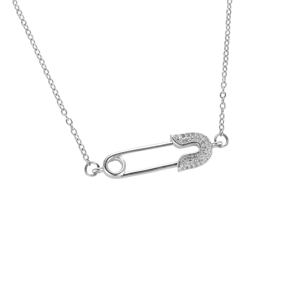 Safety Pin Stainless Steel Necklace