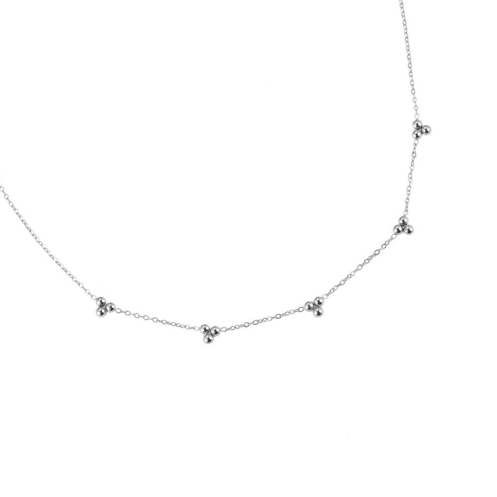 Triple Tiny Balls Stainless Steel Necklace