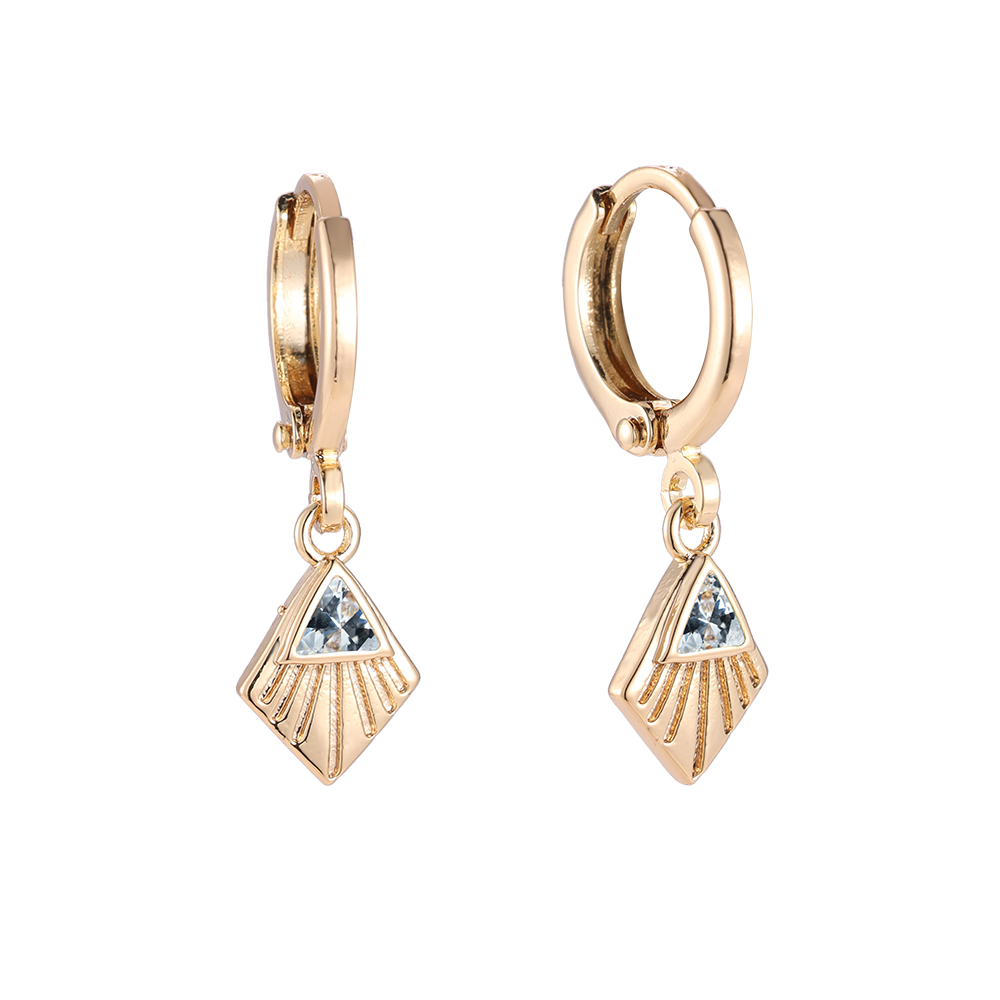 Pyramid of Light Gold-plated Earrings