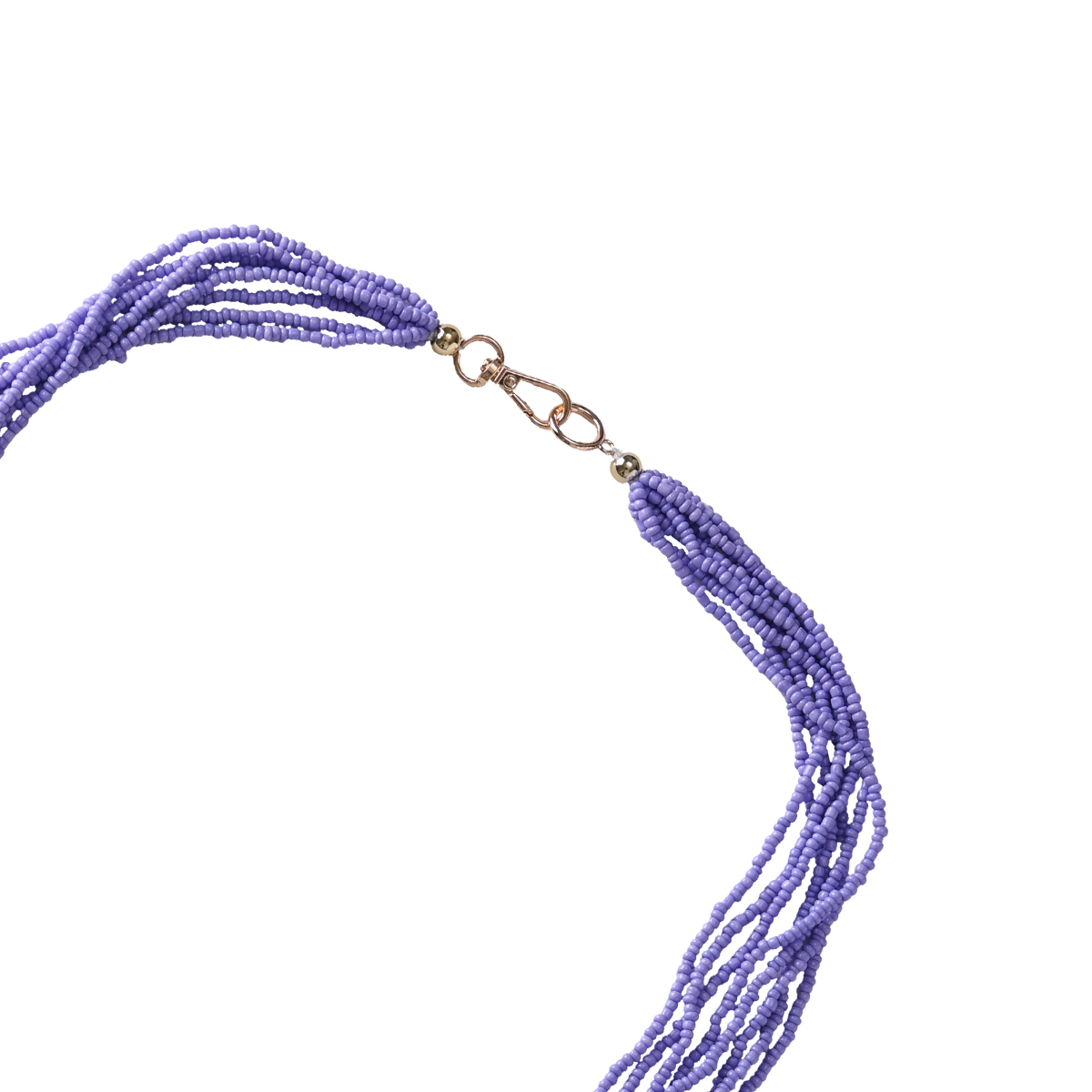 2*51cm Beads Lavender Halskette