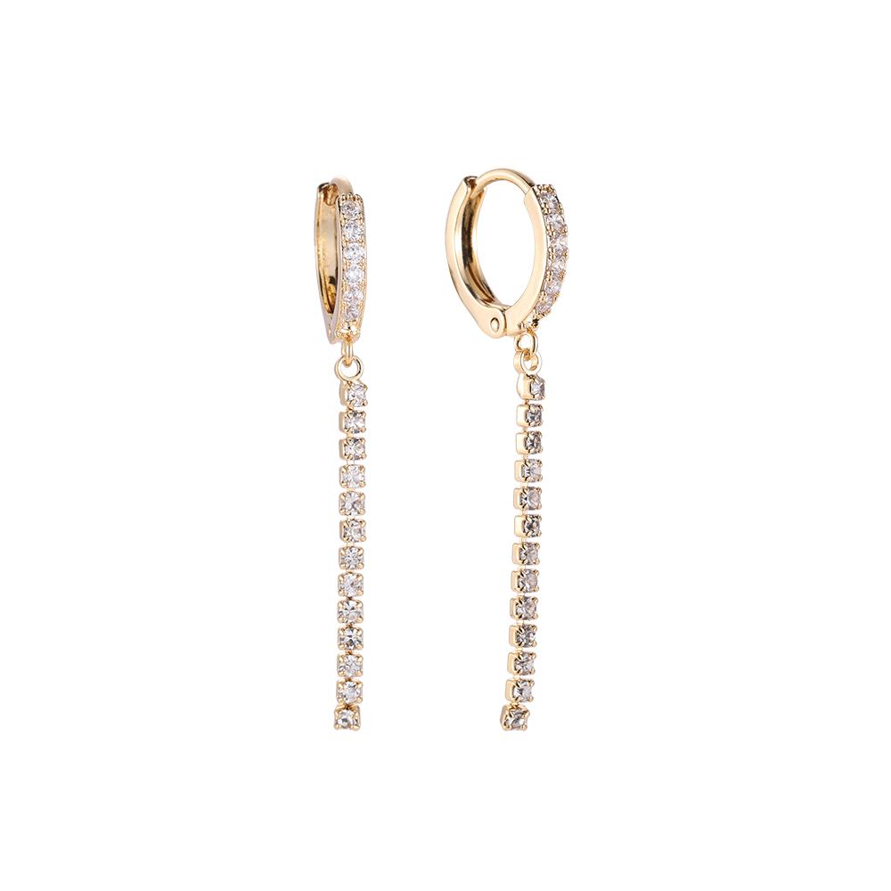 Diamond Slither Hoop Gold-plated Earrings