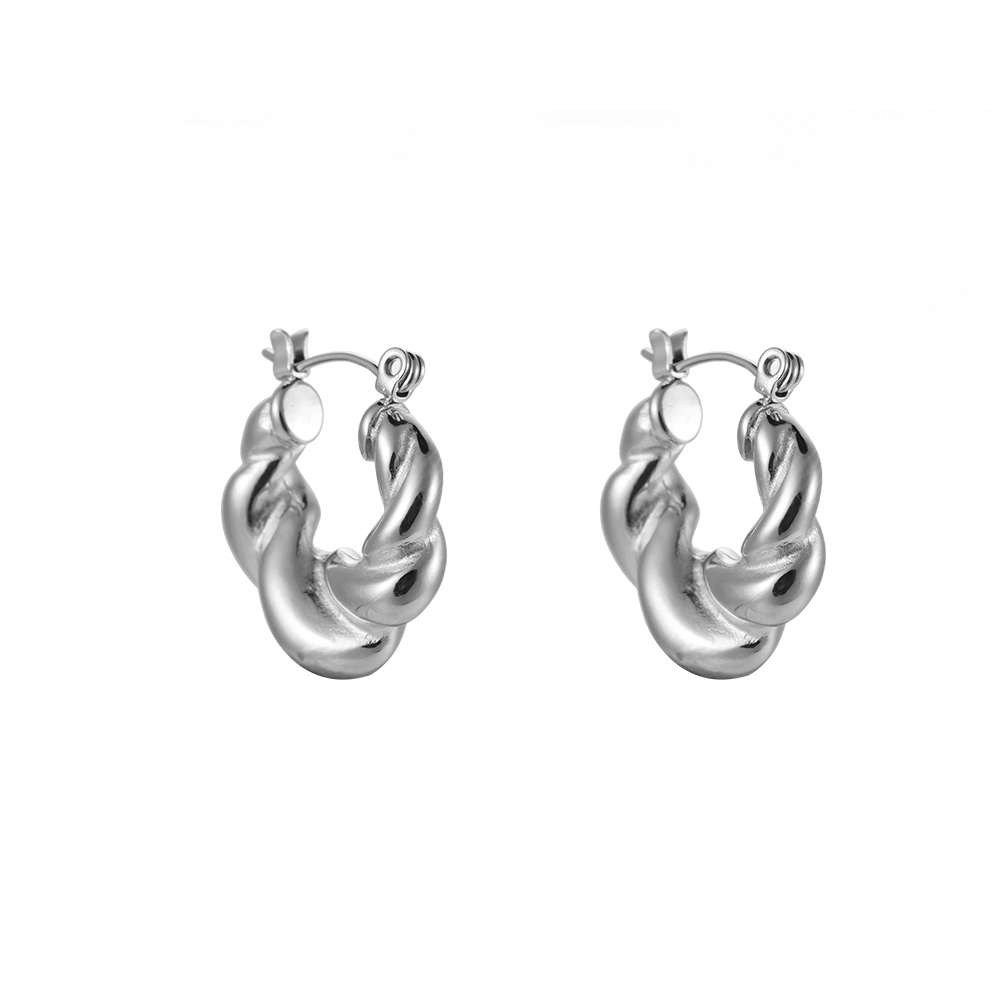2.2 cm Mavien Twist Stainless Steel Earring