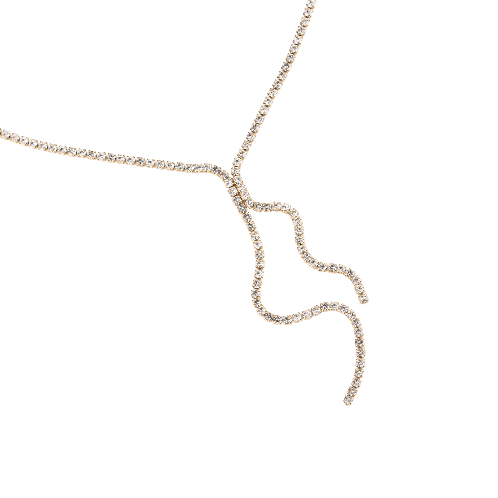 Diamond River Y Chain Stainless Steel Necklace