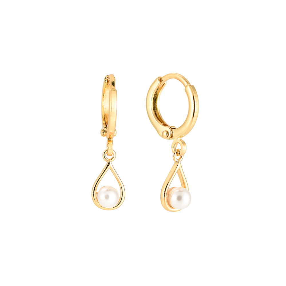 Victorian Diamond Cross Gold-plated Earrings