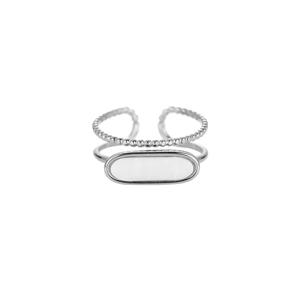 Pearl Reflection Stainless Steel Ring