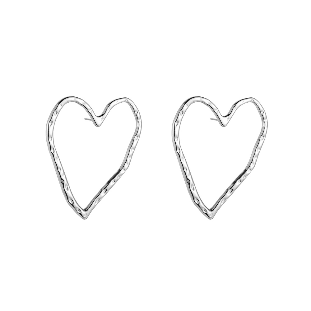 Huge Heart Stainless Steel Earrings