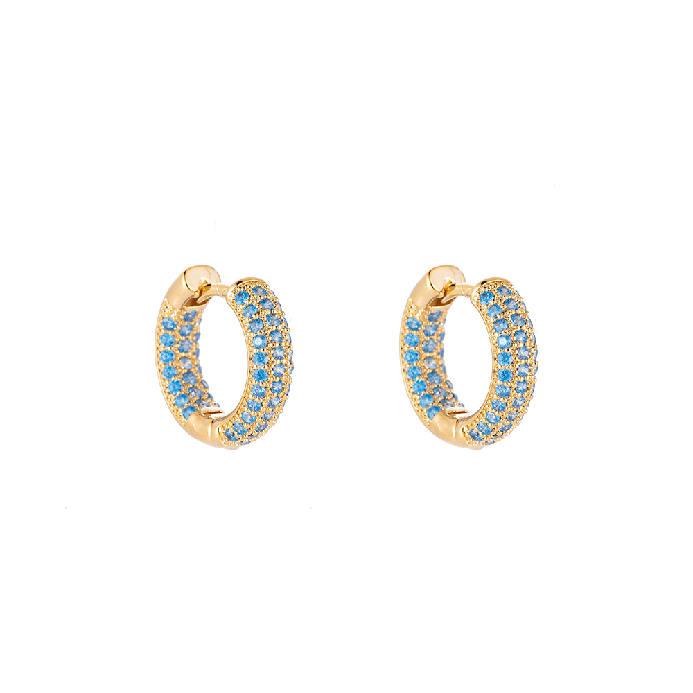 Full Color Hoop Gold Plated Earring