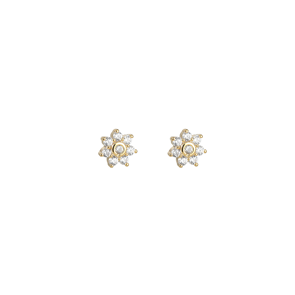 Mysterious Flower Plated Earring