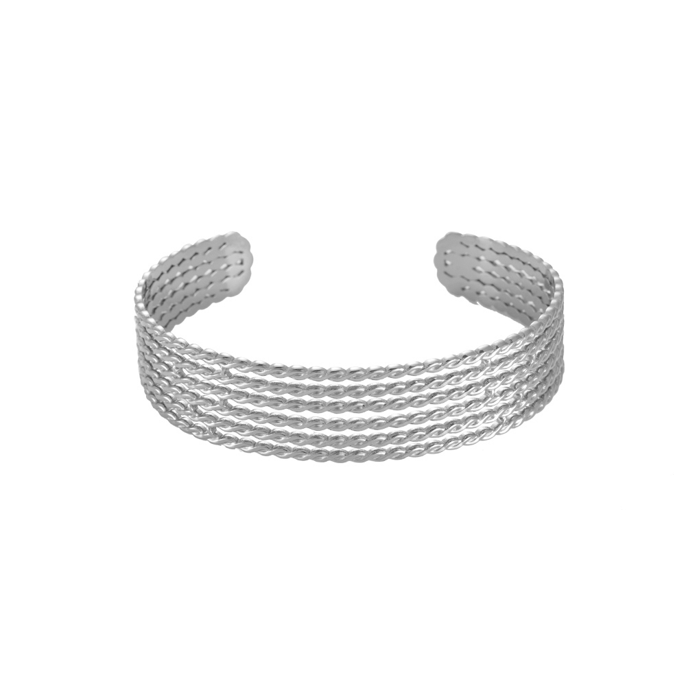 6 Layer Twist Stainless Steel Bracelet