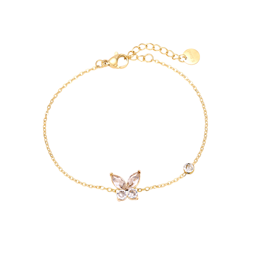 Butterfly And Egg Edelstahl Armband