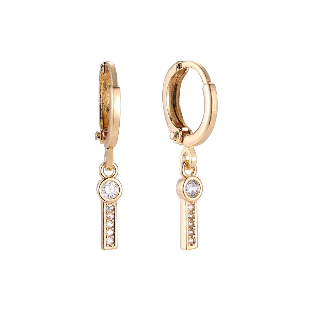 Lollipop Diamonds Hoop Gold-plated Earrings