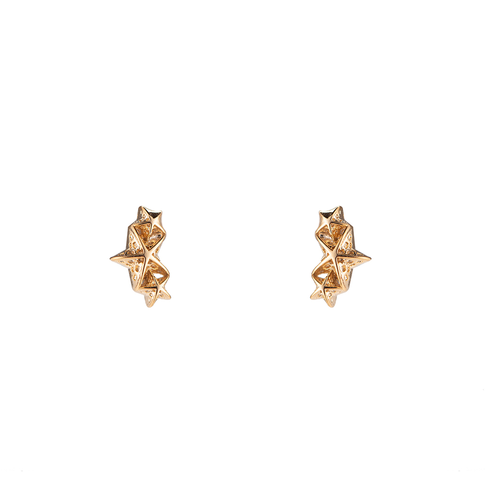 Three Star Plated Earrings