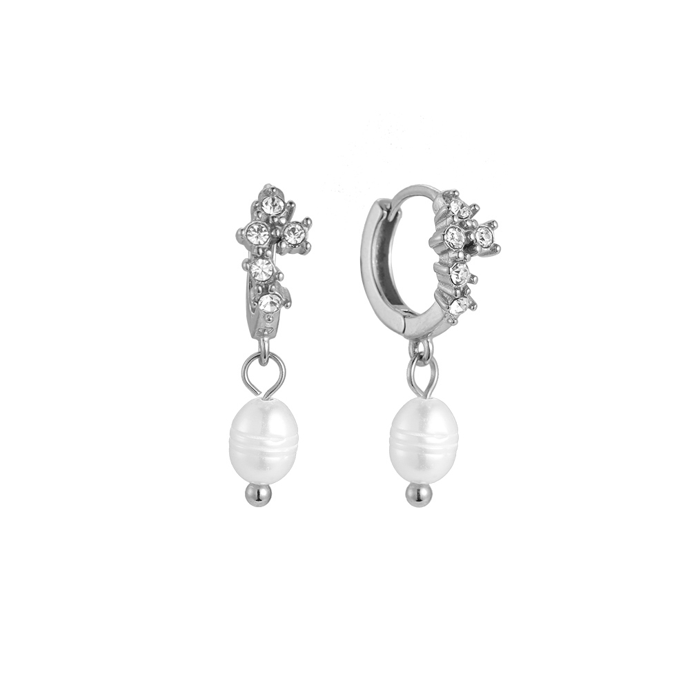 Angelique Pearl Stainless Steel Earrings