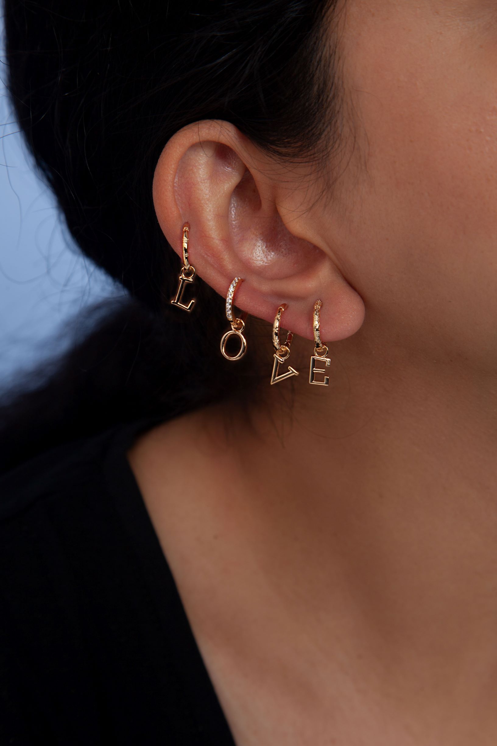 Gold-plated Earring Set No.8
