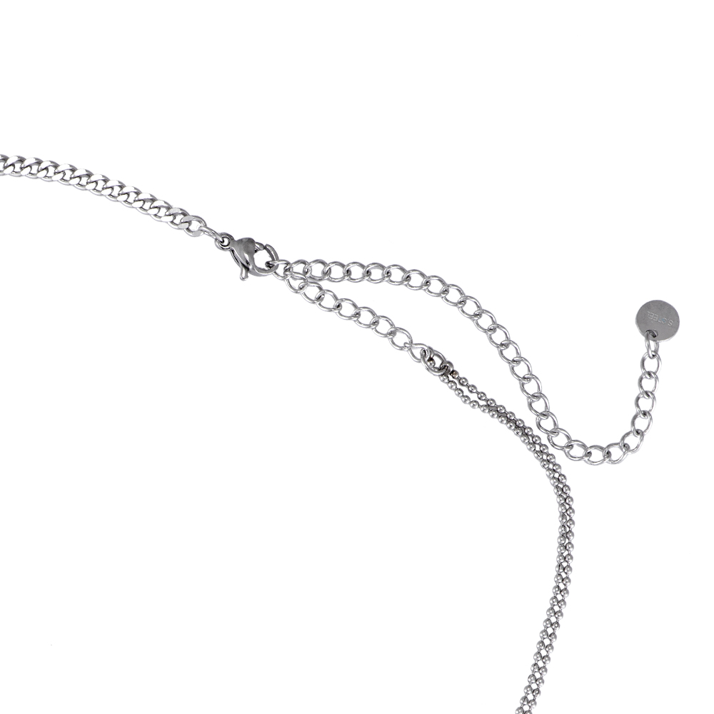 Dots and Chain Stainless Steel Necklace