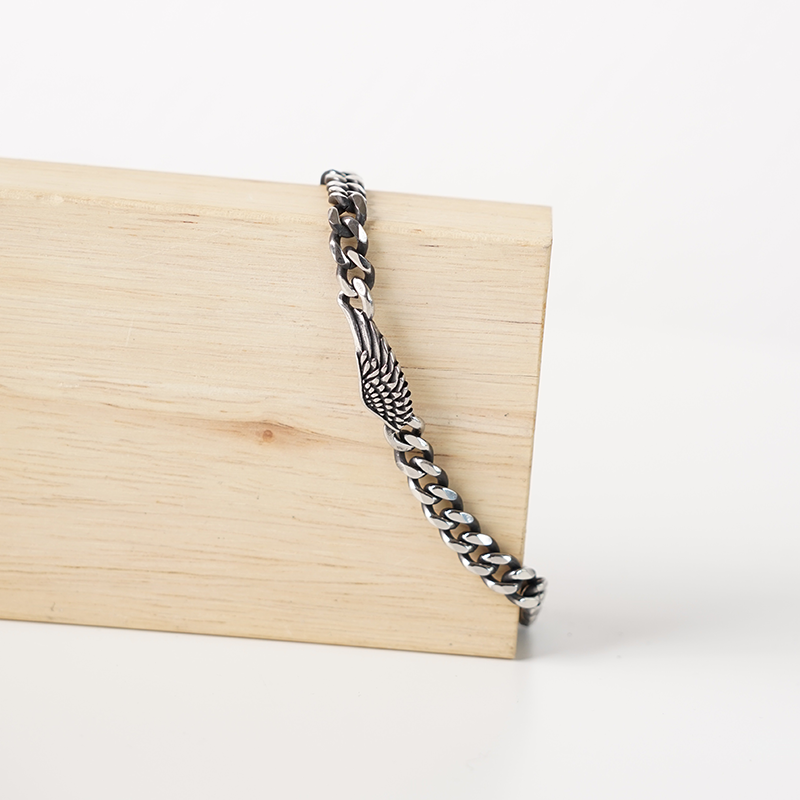 Wing Chains Stainless Steel Bracelet for Men