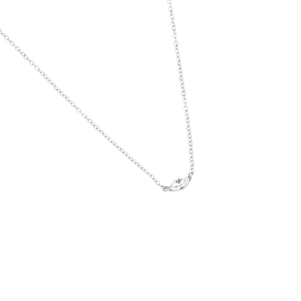 Clarity Eye Diamond Stainless Steel Necklace