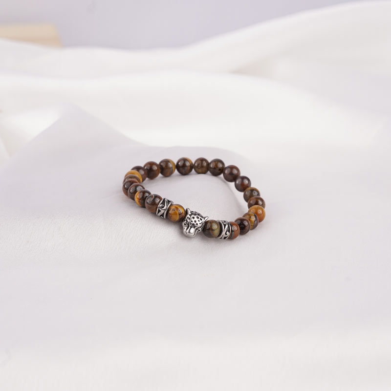 Caramel Jaguar Naturstein Bracelet