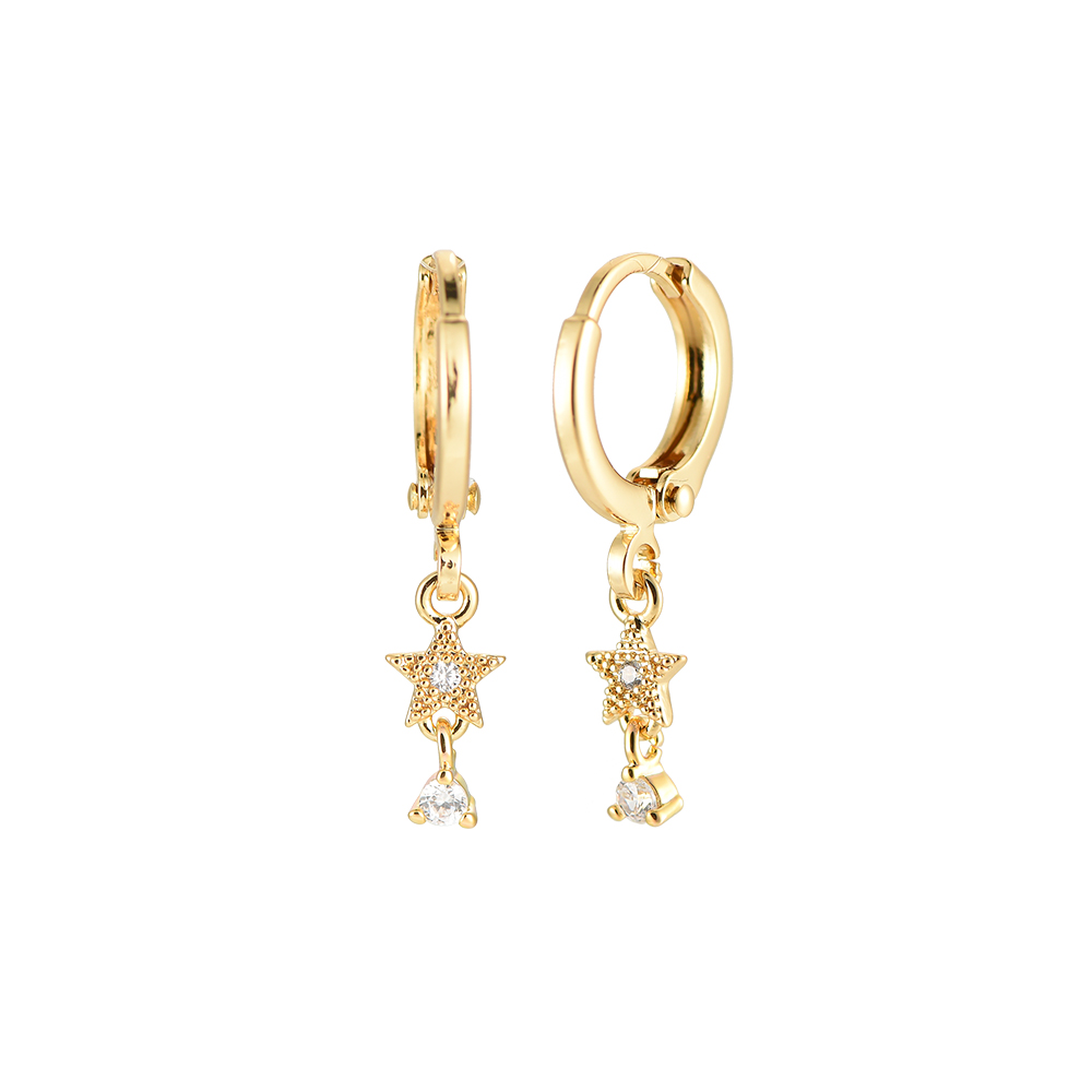 Astromobile Diamonds Gold-plated Earrings