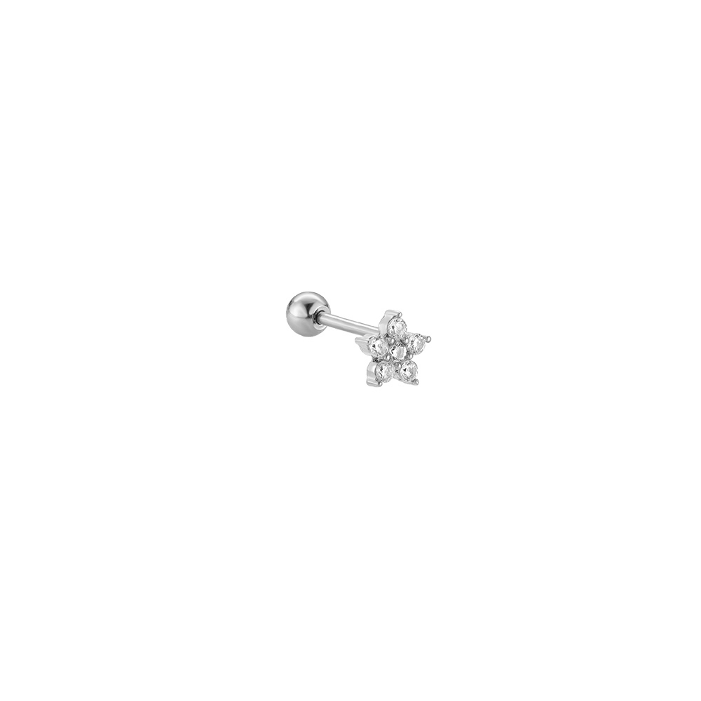 Starfish Spark Diamonds Edelstahl Piercing 