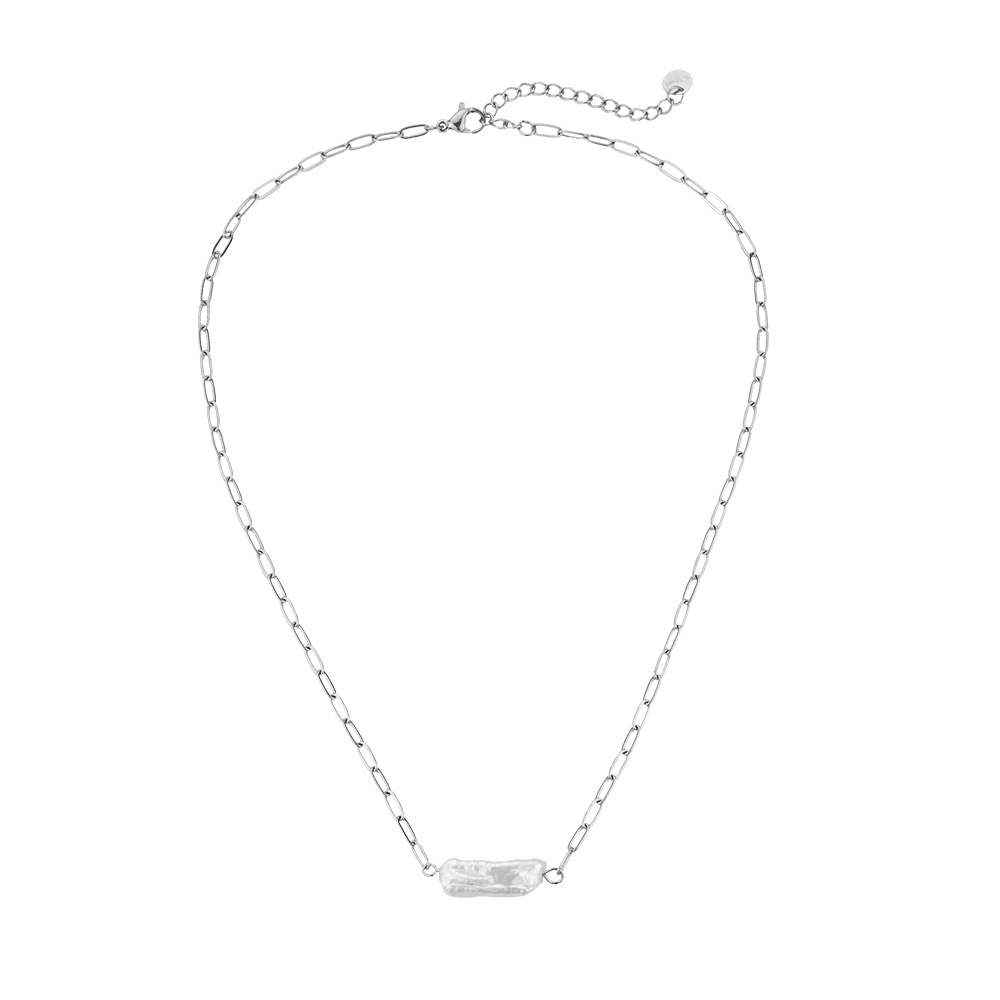 Jag Pearl Stainless Steel Necklace