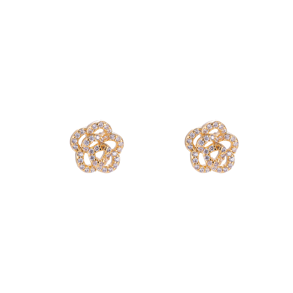 Shining Rose Plated Earring