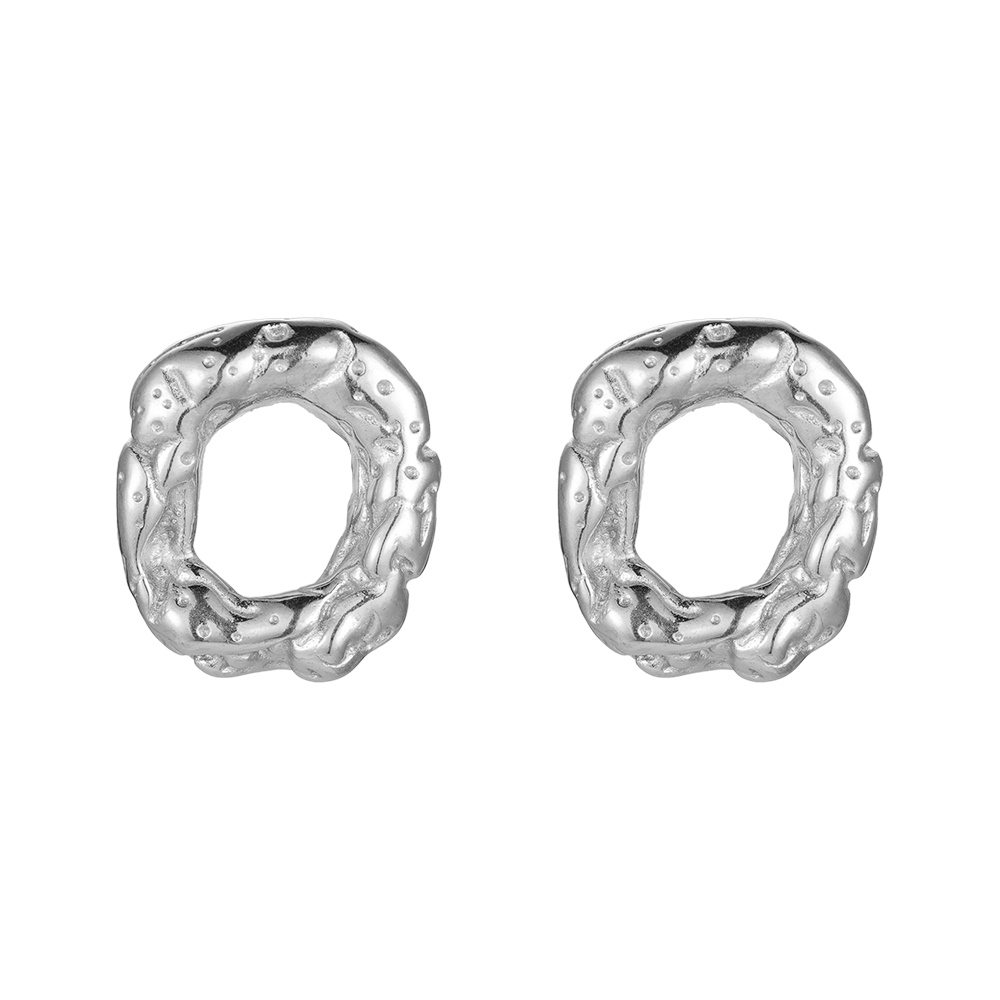 Simple Crispy Donut Stainless Steel Earrings