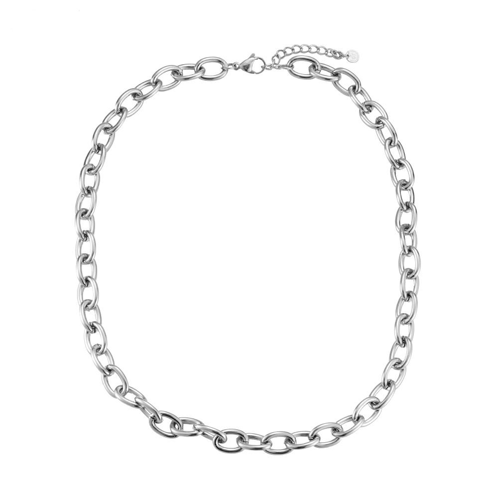Simple Round Chain 10mm Stainless Steel Necklace