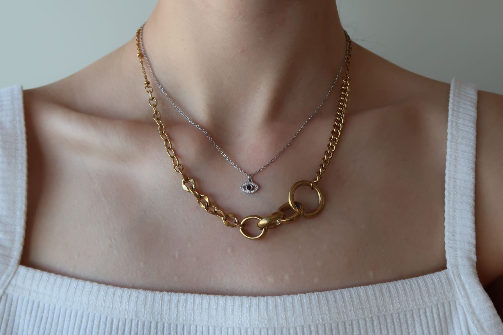 Golden Eye 8.0 Stainless Steel Necklace