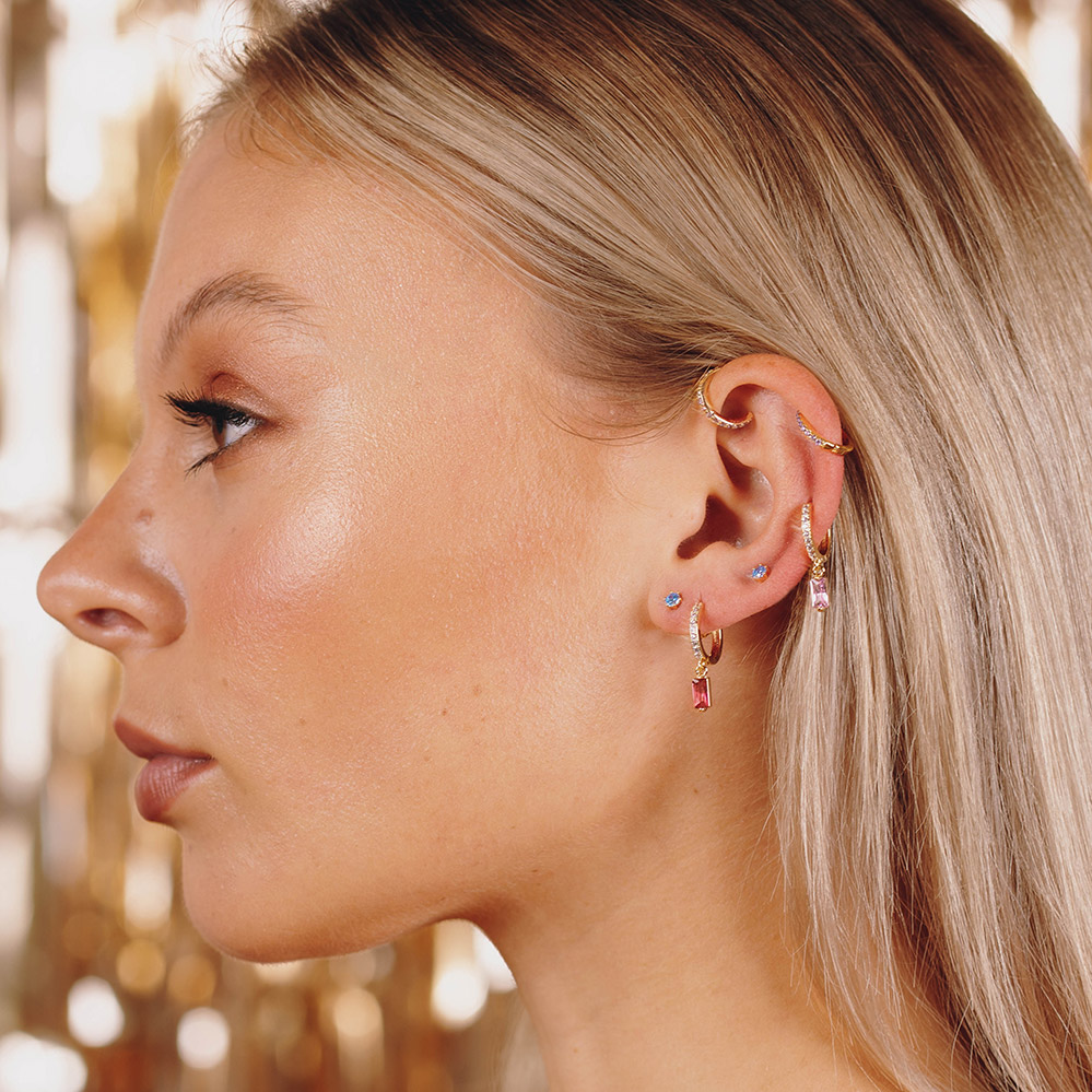 Dakota Cube Plated Earring