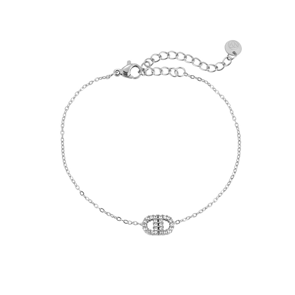 Heart Star Diamond Acier Inoxydable Bracelet
