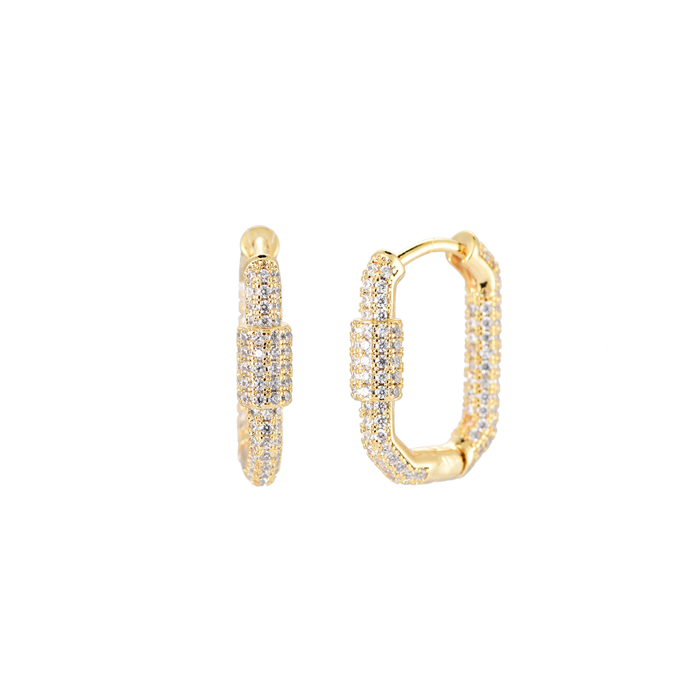 Lorie Square Plated Earrings