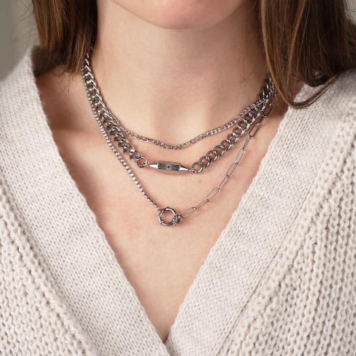 39cm Short Antonia Stainless Steel Necklace